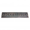 Accessible Brass Door Sign
